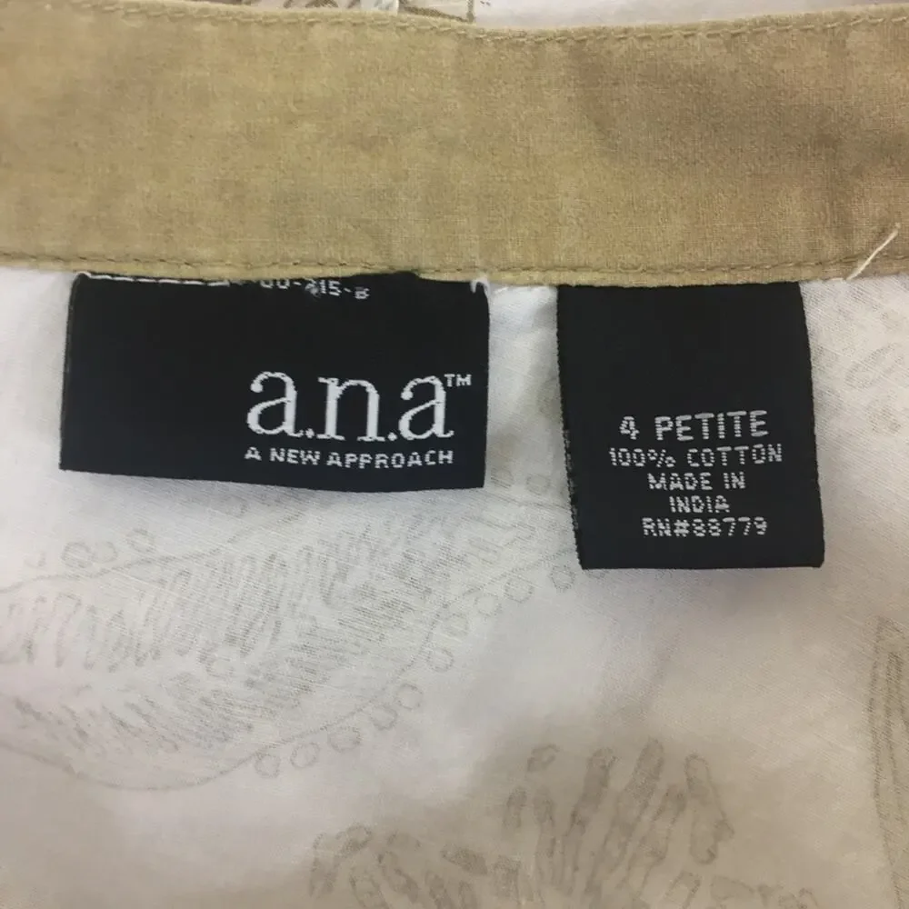 A.N.A. | Circle Skirt | Tan White Sequin